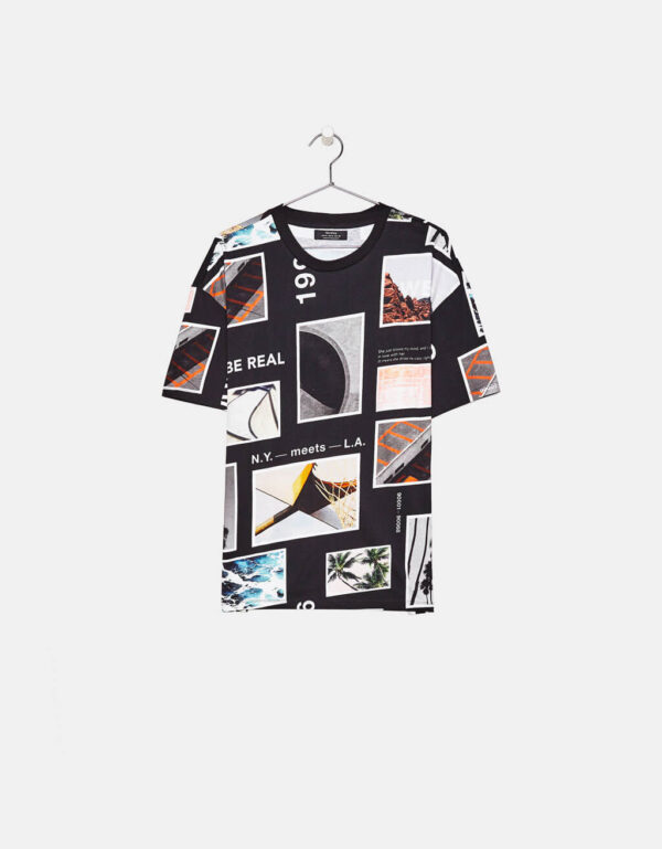 Stylish Men's Black Half Sleeve T-Shirt