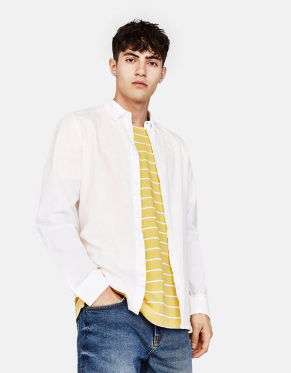 Men's Cotton White Shirt